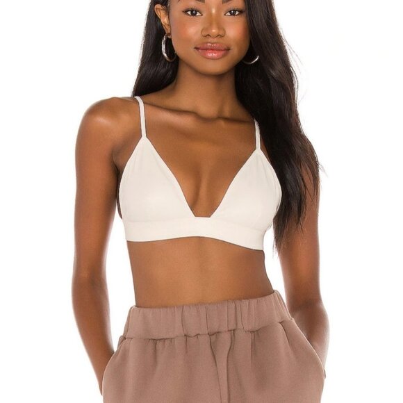 NWT 𝅺Free People‎ Katrina Cream Vegan Leather Bralette Bra Vegan Revolve Boho - Picture 3 of 7
